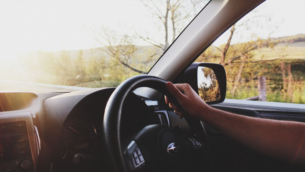 driving a car